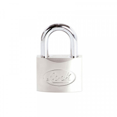 L22S40DCSB LOCK Candado de acero corto llave de discos 40mm cromo satinado