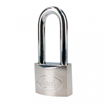 L22L40DCSB LOCK Candado de acero largo llave de discos 40mm cromo satinado