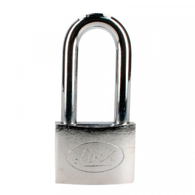 L22L50DCSB LOCK Candado de acero largo llave de discos 50mm cromo satinado