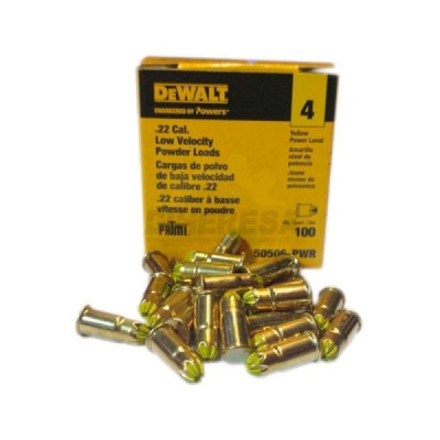 Dewalt 50506-PWR Fulminante calibre 0.22, amarillo, PK100