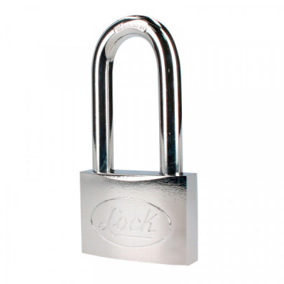 L22L60DCSB LOCK Candado de acero largo llave de discos 60mm cromo satinado