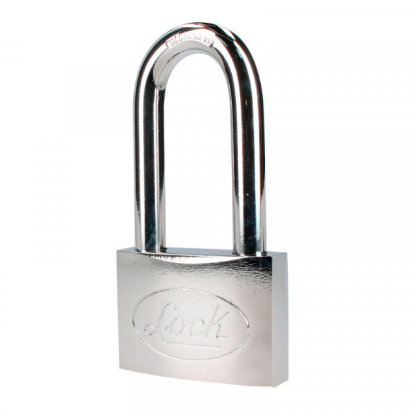 L22L60DCSB LOCK Candado de acero largo llave de discos 60mm cromo satinado Lock | DIHERESA