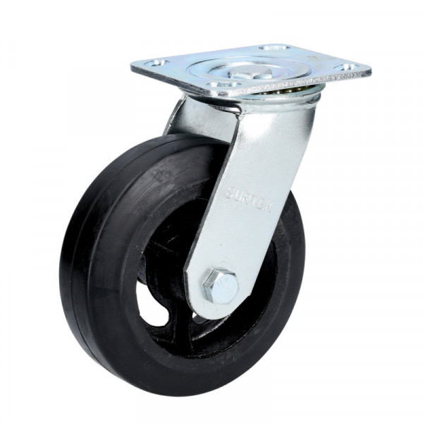 RH15G SURTEK Rodaja de hule giratoria 6" con rin de acero Surtek | DIHERESA
