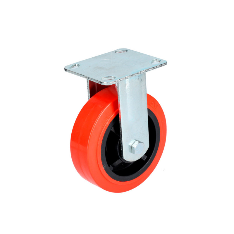 RR15F SURTEK Rodaja de polipropileno rojo y poliuretano negro fija 6" sin freno Surtek | DIHERESA RR15F SURTEK Rodaja de polipropileno rojo y poliuretano negro fija 6" sin freno Surtek | DIHERESA
