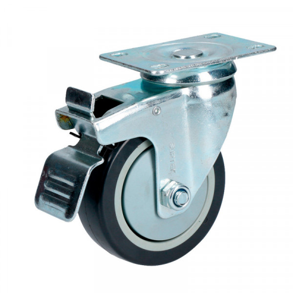 RG10B SURTEK Rodaja de polipropileno y poliuretano giratoria 6" con freno Surtek | DIHERESA