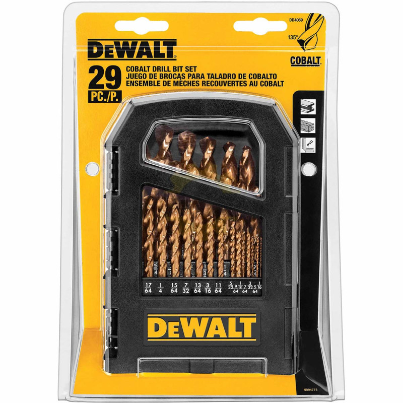 Dewalt DD4069 SET 29 PC BROCAS COBALTO Dewalt DD4069 SET 29 PC BROCAS COBALTO