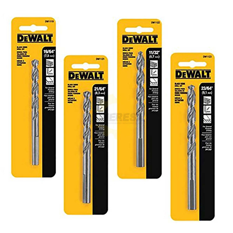 Dewalt DW1122 G BROCA HSS ÓXIDO NEGRO 11/32 X 4-3/4 Dewalt DW1122 G BROCA HSS ÓXIDO NEGRO 11/32 X 4-3/4