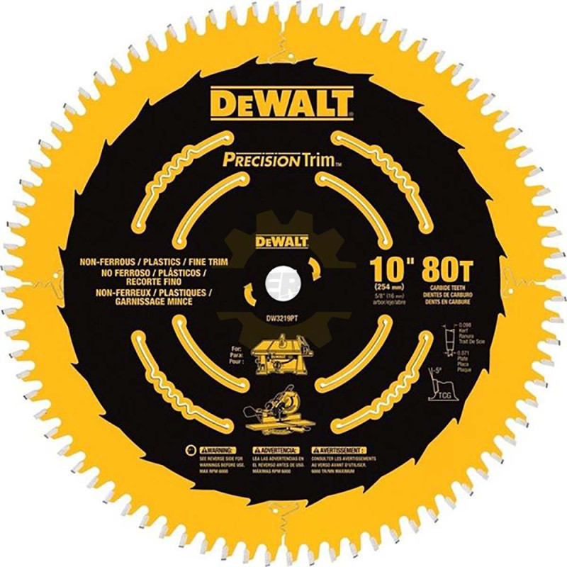 Dewalt DW3219PT 10IN 80DDISCO PRECISI?N - NO FERROSO Dewalt DW3219PT 10IN 80DDISCO PRECISI?N - NO FERROSO