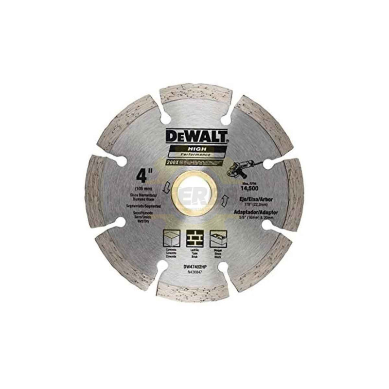 Dewalt DW47402HP 4(105MM) X 0.080 X 7MM X 20MM Dewalt DW47402HP 4(105MM) X 0.080 X 7MM X 20MM