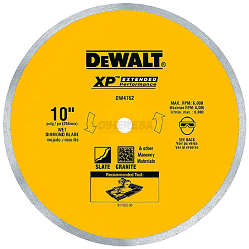 Dewalt DW4761 DISCO DIAMANTE 10 RINCONTINUO Dewalt DW4761 DISCO DIAMANTE 10 RINCONTINUO