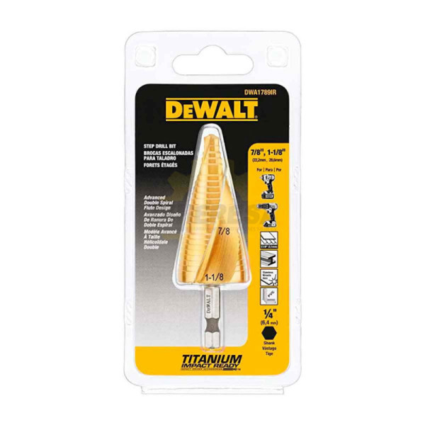 Dewalt DWA1789IR BROC ESCALONAD IMPACT 7/8 1-1/8 TITANIO