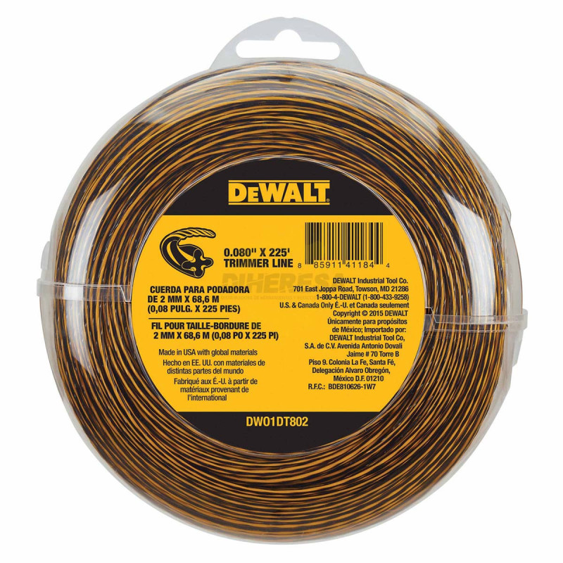 Dewalt DWO1DT802 HILO PARA DESBROZADORA Dewalt DWO1DT802 HILO PARA DESBROZADORA