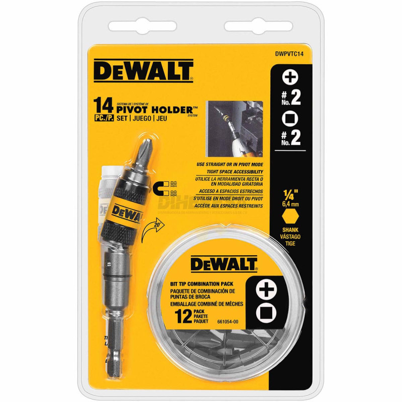 Dewalt DWPVTC14 JGO 14 PTAS DESARMADOR Y PIVOTE Dewalt DWPVTC14 JGO 14 PTAS DESARMADOR Y PIVOTE