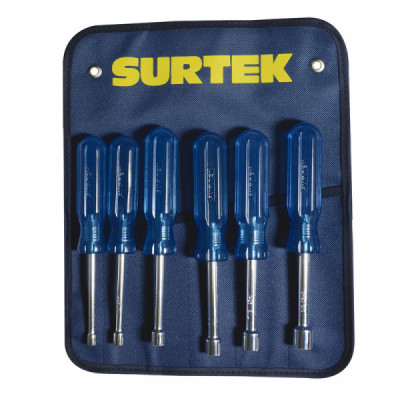 D3500S SURTEK Juego de 6 destornilladores azules de caja en pulgadas Surtek | DIHERESA