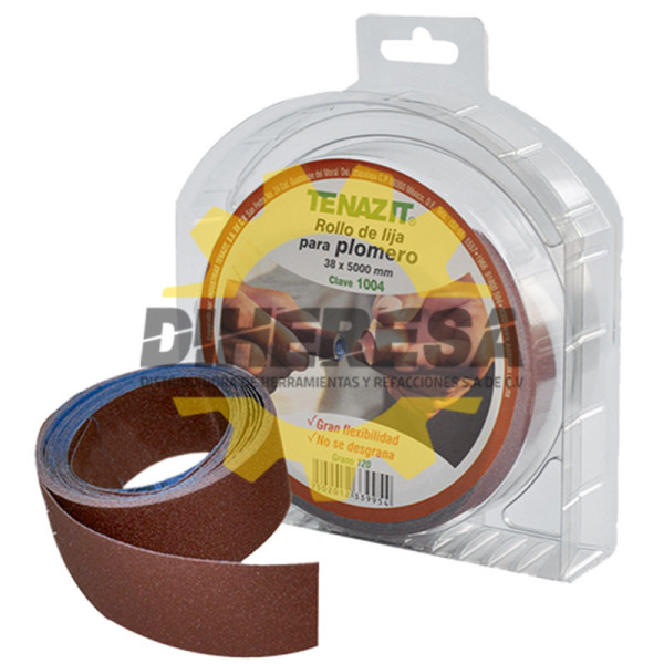 Austromex 1004 Rollo de lija para plomería grano 120