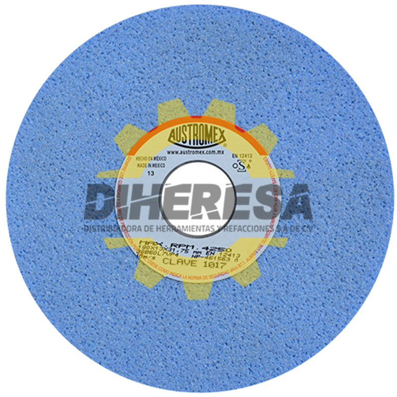 Austromex 1017 Rueda vitrificada azul tipo 1 de 175 x 13 x 31.75 mm. Austromex 1017 Rueda vitrificada azul tipo 1 de 175 x 13 x 31.75 mm.