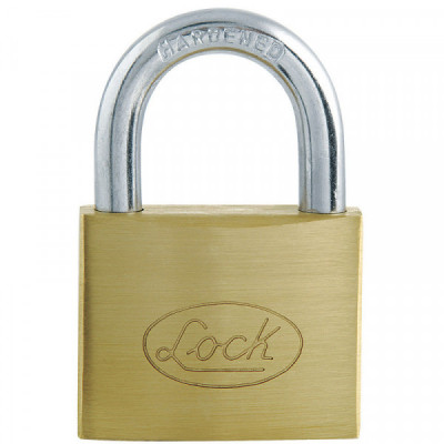 L22S38ELBB LOCK Candado de acero corto llave estándar 38mm latonado