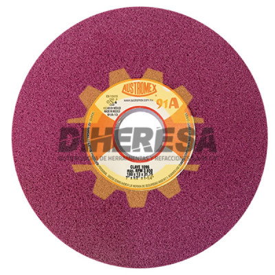 Austromex 1096 Rueda vitrificada con grano ruby tipo 1 de 175 x 13 x 31.75mm.