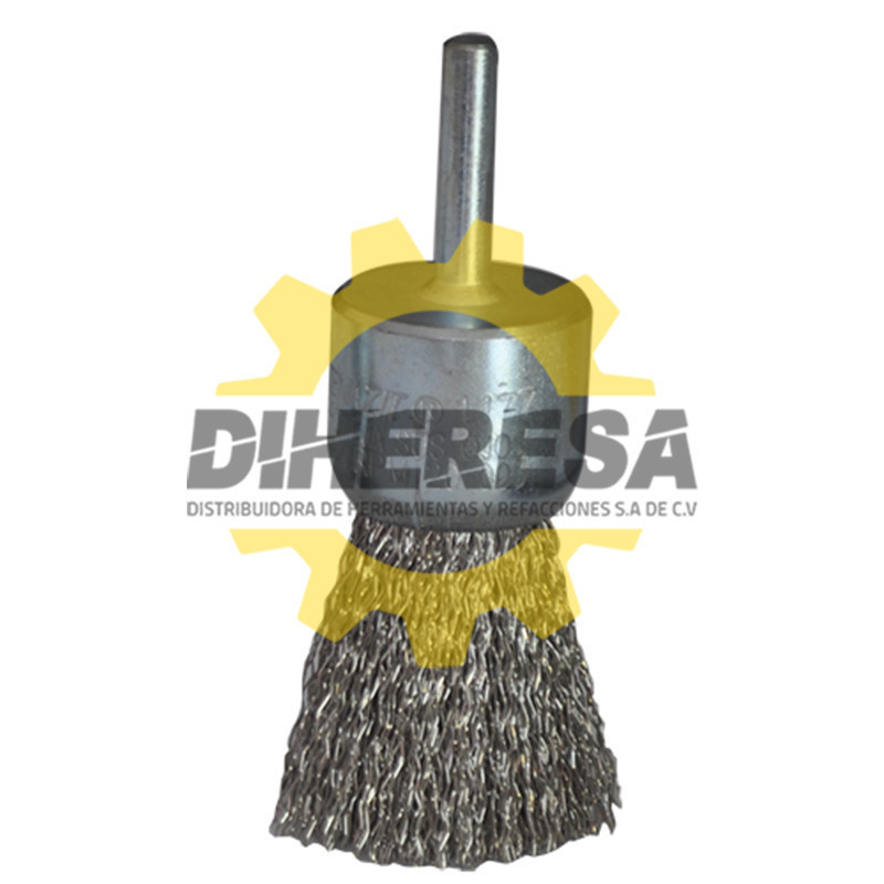 Austromex 1177 Cepillo tipo copa de Alambre inoxidable ondulado Austromex 1177 Cepillo tipo copa de Alambre inoxidable ondulado