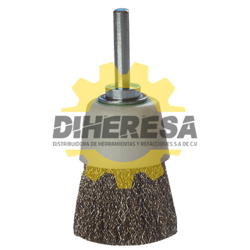 Austromex 1189 Cepillo con vástago de acero inoxidable ondulado y copa de plástico Austromex 1189 Cepillo con vástago de acero inoxidable ondulado y copa de plástico