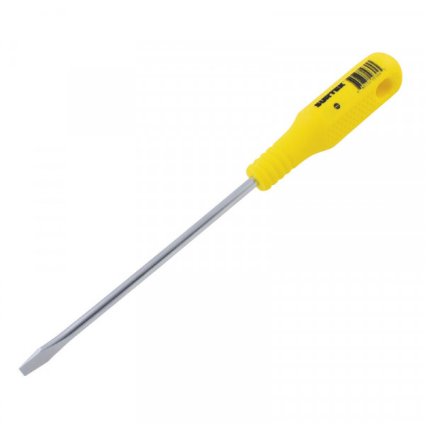 D408 SURTEK Destornillador amarillo barra redonda punta plana 3/8 x 8" Surtek | DIHERESA