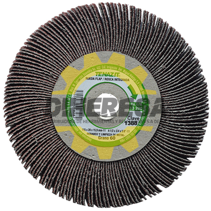 Austromex 1388 Rueda flap con rosca integrada grano 60 Austromex 1388 Rueda flap con rosca integrada grano 60