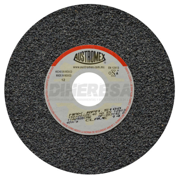Austromex 14 Rueda abrasiva vitrificada para esmerilado de metal