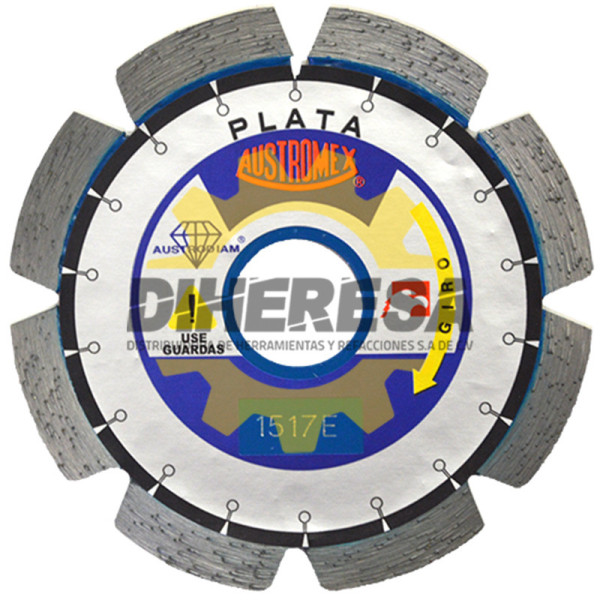 Austromex 1517 Disco de diamante azul segmentado Uso General