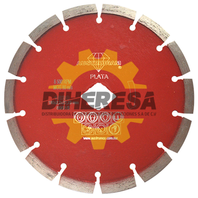 Austromex 1520 Disco de diamante rojo segmentado Cantera Austromex 1520 Disco de diamante rojo segmentado Cantera