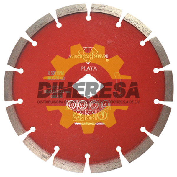 Austromex 1520 Disco de diamante rojo segmentado Cantera
