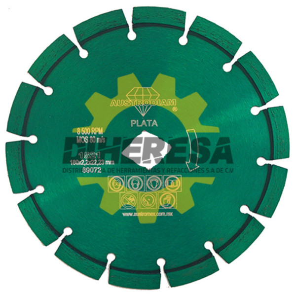 Austromex 1521 Disco de diamante verde segmentado Granito