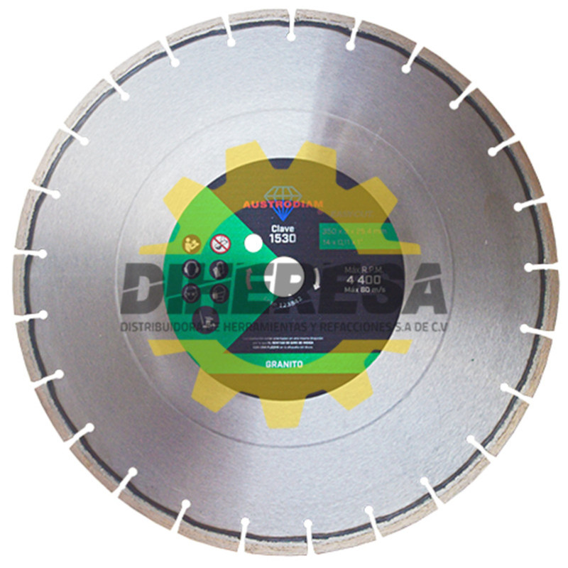 Austromex 1530 Disco de diamante para corte de granito Austromex 1530 Disco de diamante para corte de granito