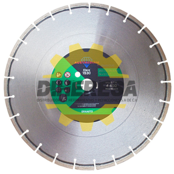 Austromex 1530 Disco de diamante para corte de granito