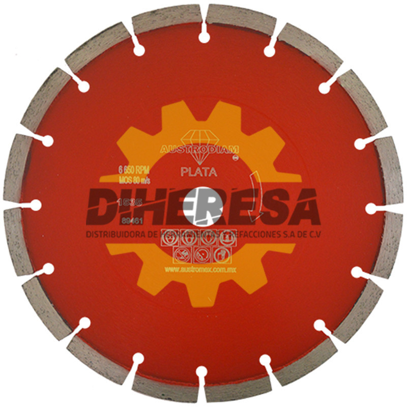 Austromex 1535 Disco de diamante rojo segmentado Cantera