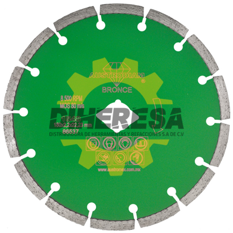Austromex 1548 Disco de diamante verde segmentado Granito