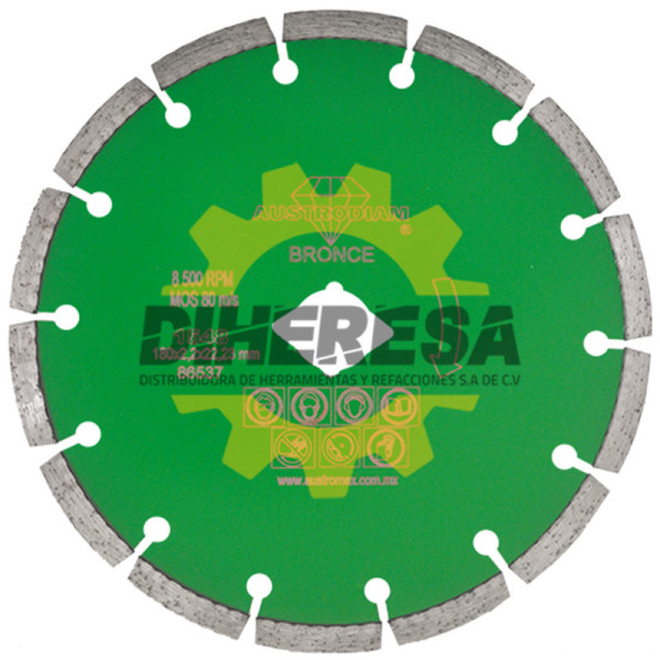 Austromex 1548 Disco de diamante verde segmentado Granito