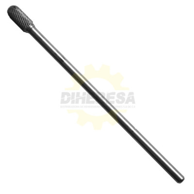 Austromex 154 Lima rotativa cilíndrica punta redonda SC-3 Vástago largo