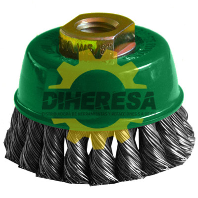 Austromex 1565 Cepillo tipo copa de Alambre trenzado