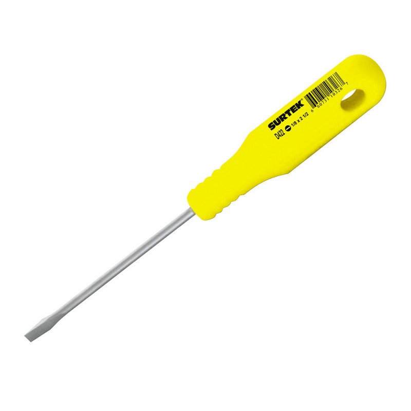 D422 SURTEK Destornillador amarillo miniatura barra redonda punta cabinet 1/8 x 2-1/2" Surtek | DIHERESA D422 SURTEK Destornillador amarillo miniatura barra redonda punta cabinet 1/8 x 2-1/2" Surtek | DIHERESA