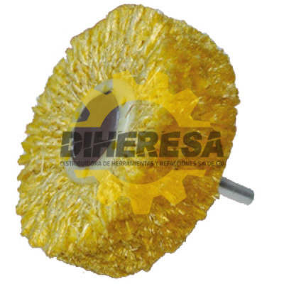 Austromex 1622 Rueda de sisal con vástago para pulido