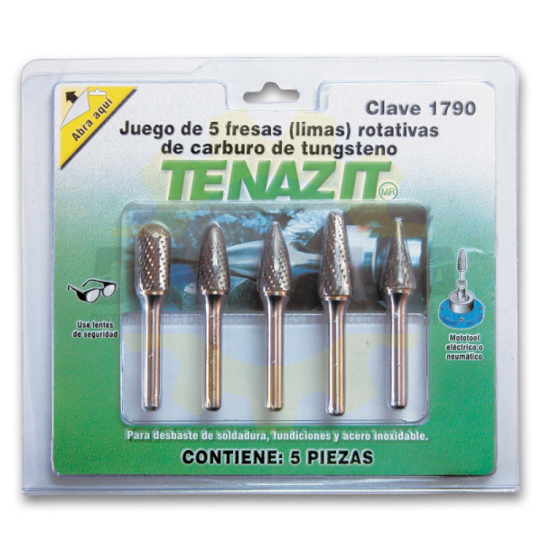 Austromex 1790 Juego de 5 limas rotativas