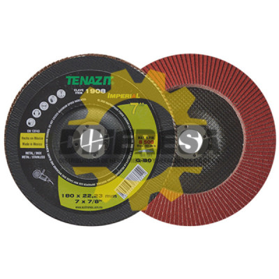Austromex 1908 Disco laminado Imperial grano cerámico, de 180 x 22.23- G80 con respaldo de fibra de vidrio