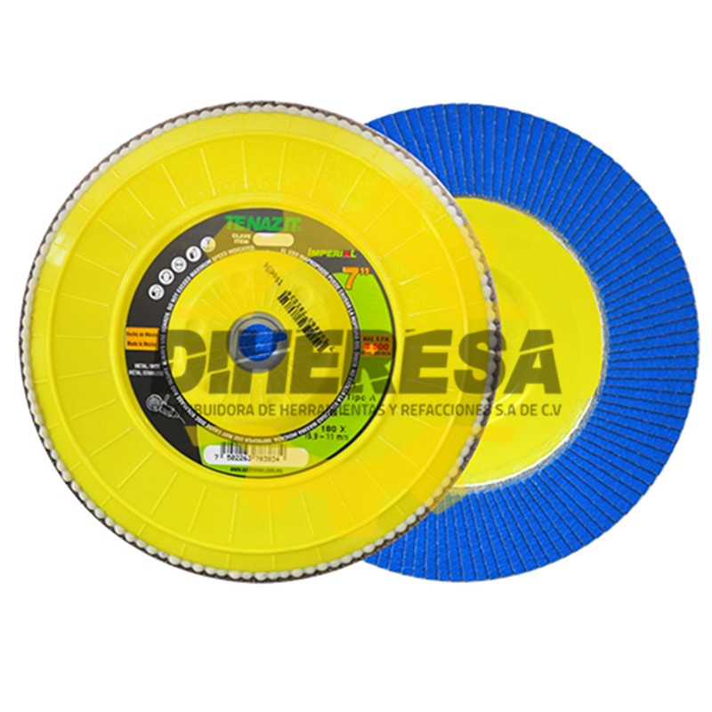 Austromex 1914 Disco laminado Imperial grano cerámico, de 180 x 15.9 - 11- G60 con respaldo ABS y rosca metalica integrada