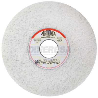 Austromex 191 Rueda blanca vitrificada para esmerilado de acero