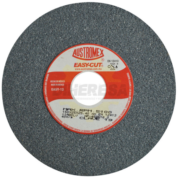 Austromex 19 Rueda abrasiva vitrificada para esmerilado de acero Easy-cut