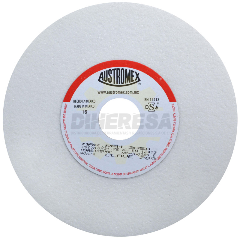 Austromex 200 Rueda blanca vitrificada para esmerilado de acero Austromex 200 Rueda blanca vitrificada para esmerilado de acero