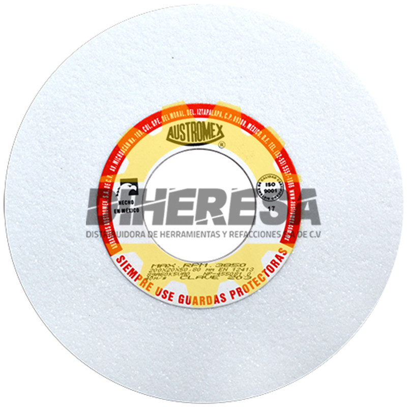 Austromex 203 Rueda blanca vitrificada para esmerilado de acero Austromex 203 Rueda blanca vitrificada para esmerilado de acero