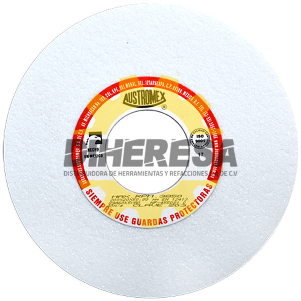Austromex 203 Rueda blanca vitrificada para esmerilado de acero
