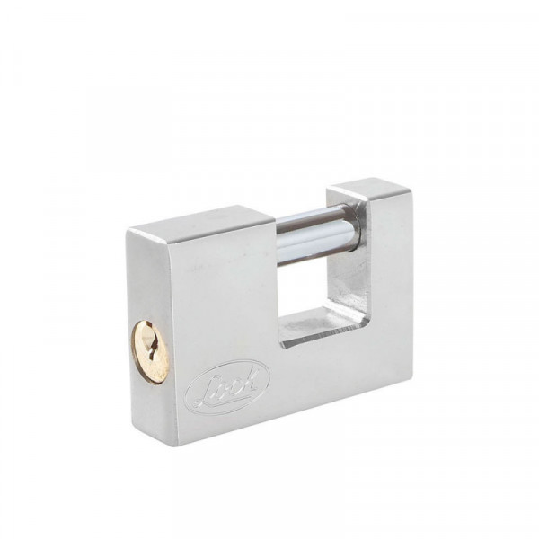 L22C80ECSB LOCK Candado de acero para cortina llave estándar 80mm cromo satinado Lock | DIHERESA