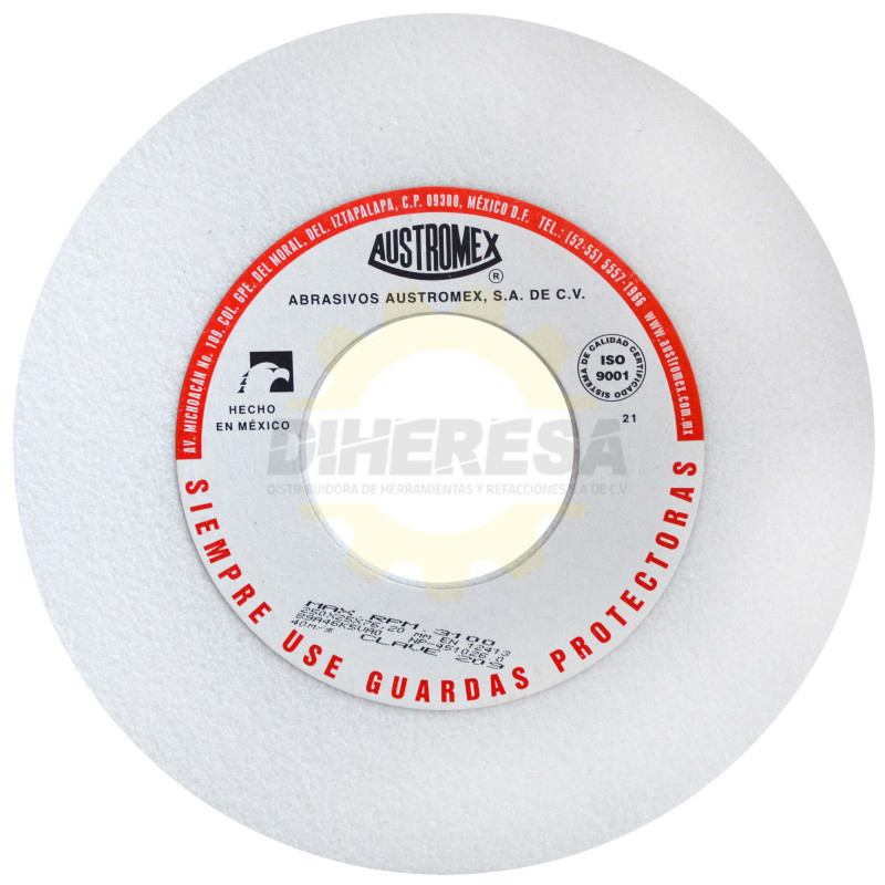Austromex 209 Rueda blanca vitrificada para esmerilado de acero Austromex 209 Rueda blanca vitrificada para esmerilado de acero